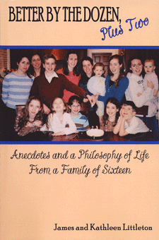 Birthing and raising 14 children (not including 5 already with the Lord) sounds almost easy when Jim and Kathleen share â€œanecdotes and a philosophy of life from a family of sixteenâ€ in this wonderful book. They spell out for us the great rewards and the challenges of large family living, and they urge â€œthe reader to reevaluate the possibility of having another child [and to be] open to Godâ€™s will, with a supernatural, faith-filled perspective. . . .There is a great feeling of freedom and peace that one experiences when one steps out in love and trust in our infinitely loving God.â€ Youâ€™ll want to read this book all in one sitting.